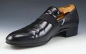 FERRAGAMO sz 7.5 PATENT LEATHER TUXEDO LOAFER 2652