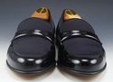 FERRAGAMO sz 7 EE DEAN PATENT TUXEDO LOAFERS UH331