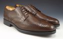 TOD'S sz 8 LEATHER WINGTIP DERBY OXFORDS MENS BROW