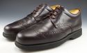 TOD'S sz 7 LEATHER WINGTIP OXFORDS MENS DARK BROWN