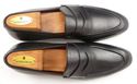 New - SANTONI sz 8 LEATHER PENNY STRAP LOAFERS 488