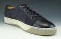 LANVIN sz 8 SUEDE LOW CUT SNEAKER AM5ME3B026 MENS 