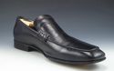 FERRAGAMO sz 8 EE LEATHER APRON TOE LOAFER VF20459