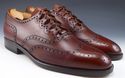 New - YANKO sz 8 LEATHER WINGTIP OXFORDS MENS BROW