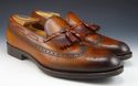 GUCCI sz 9 LEATHER WINGTIP TASSEL LOAFERS 295177 M