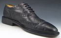 BURBERRY sz 42 LEATHER WINGTIP OXFORDS MENS BLACK 