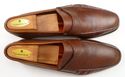 New - SANTONI sz 12 PEBBLED LEATHER LOAFERS 381990