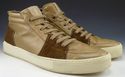 YSL sz 46.5 LEATHER & CALF HAIR HIGH TOP SNEAKERS 