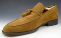 FERRAGAMO sz 10 EE SUEDE TASSEL LOAFERS VG16660 ME