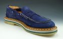 GRAZIANO MAZZA sz 44 SUEDE PENNY STRAP LOAFERS MEN