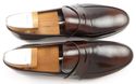 New - PRADA sz 9 BURNISHED LEATHER STRAP LOAFER 2D