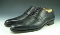 GUCCI sz 8 LEATHER CAP TOE OXFORD 154011 MENS BLAC