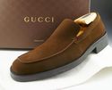 New - GUCCI sz 41.5 E SUEDE LOAFER 1101581 MENS BR