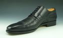 GUCCI sz 8 LEATHER CAP TOE OXFORD 154011 MENS BLAC