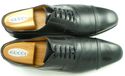 GUCCI sz 8 LEATHER CAP TOE OXFORD 154011 MENS BLAC