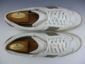 FERRAGAMO sz 9 CIAK LEATHER SNEAKERS K17U MENS WHI