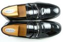 New - GUCCI sz 8.5 PATENT LEATHER BIT LOAFER 28677