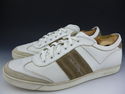 FERRAGAMO sz 9 CIAK LEATHER SNEAKERS K17U MENS WHI