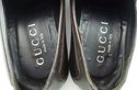 GUCCI sz 11.5 LEATHER APRON TOE LOAFER 1101544 MEN