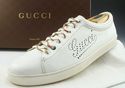 GUCCI sz 12 LEATHER LACE UP SNEAKERS 202753 MENS W