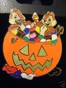 Disney Cast Pins Chip n Dale Halloween Pumpkin Can