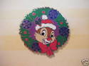 Disney Pins Holiday Christmas Wreath Chip and DALE