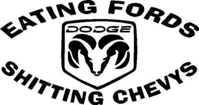 wwwkinggraphicscom : Dodge Eat Ford Sh*t Chevy #484 Vinyl Decal Sticker