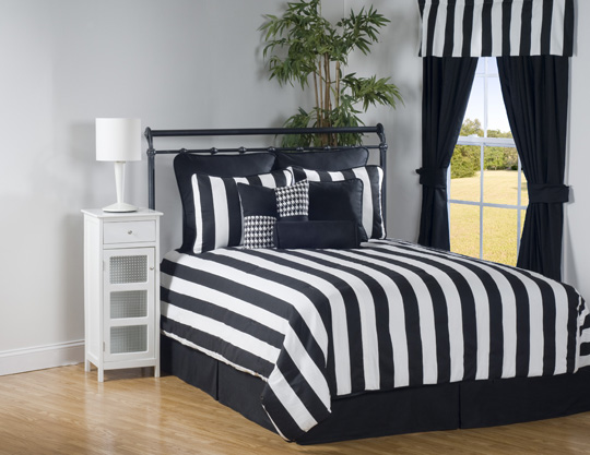 black and white striped comforter twin xl