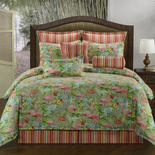 pink and lime green comforters