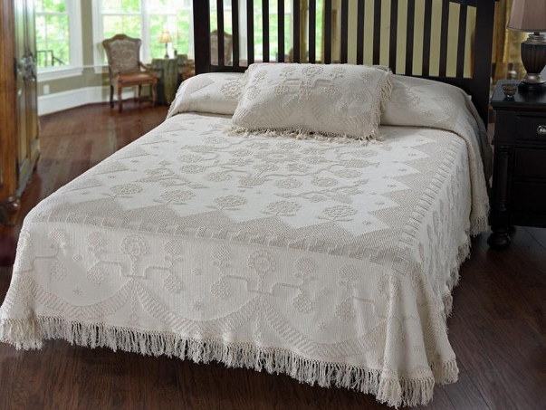 white cotton bedspread nz