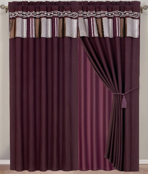 Details About 11pc Purple Chocolate Gray Striped Comforter Sheet St Full Queen King Cal King