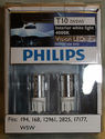 Genuine Philips 4000K T10 W5W LED Bulbs for Parkin