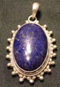  Sterling Silver 925 Pendant Jewelry with Lapis-La
