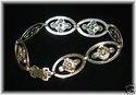 Vintage Symmetalic Sterling +14K Bracelet, 7 ¼”