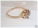 Vintage LOVE STORY 10K Gold Diamond Heart Ring (6 