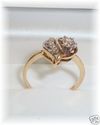 Vintage LOVE STORY 10K Gold Diamond Heart Ring (6 