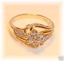 Vintage 14K Yellow Gold Diamond Ring (6 ½) 