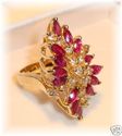 Vintage 14K Gold Ruby & Diamond Ring (7) 