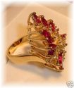 Vintage 14K Gold Ruby & Diamond Ring (7) 