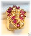 Vintage 14K Gold Ruby & Diamond Ring (7) 