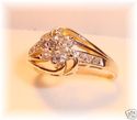 Vintage 14K Yellow Gold Diamond Ring (6 ½) 