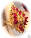 Vintage 14K Gold Ruby & Diamond Ring (7) 