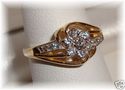 Vintage 14K Yellow Gold Diamond Ring (6 ½) 