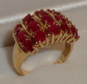 Vintage 10K Yellow Gold Ruby Ring (7¾) 