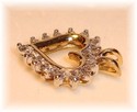 Vintage 10K Solid Yellow Gold Diamond Heart Pendan