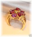 China HN 10K Gold Multi-Gem Ring (6 ¼) 