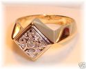 Vintage 14K Yellow & White Gold Diamond Ring (8½)