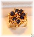 Vintage 585 14K Gold Sapphire & Diamond Ring (4 ½