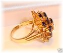 Vintage 585 14K Gold Sapphire & Diamond Ring (4 ½