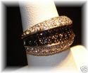 MEDA 925 CHINA White & Black Cubic Zirconia Ring (